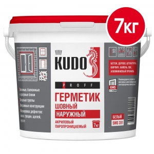 Герметик акриловый Kudo 7 кг наружный 